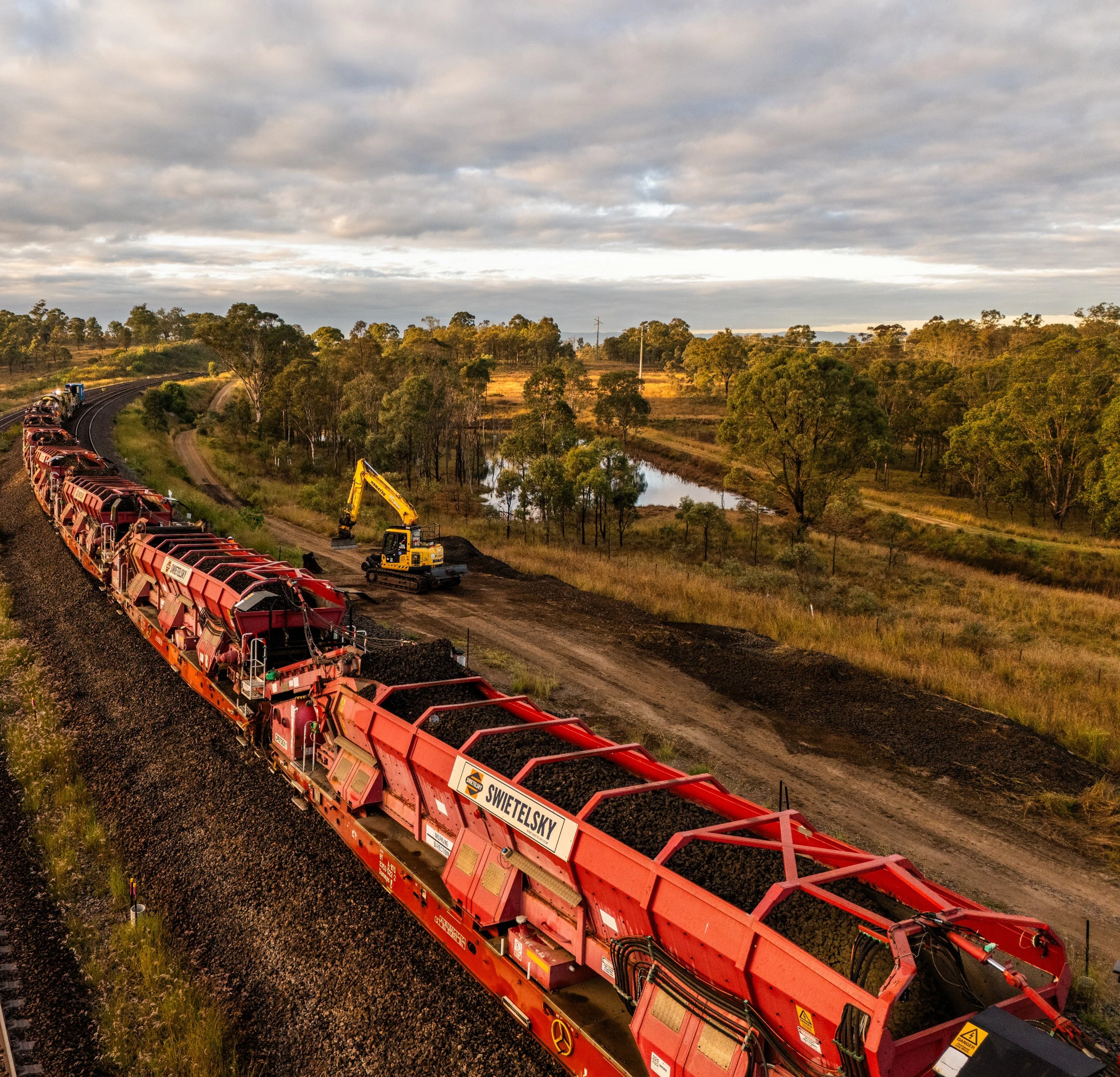 Material Handling Wagons In Action In Singleton Nsw
