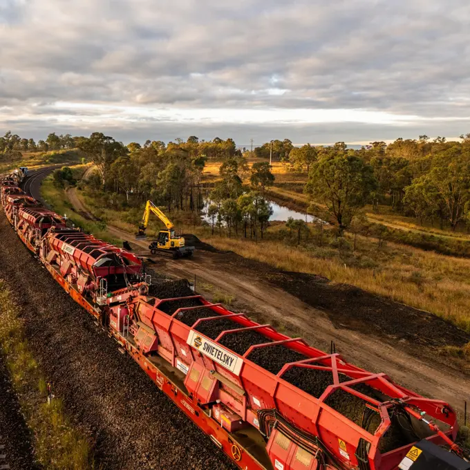 Material Handling Wagons In Action In Singleton Nsw